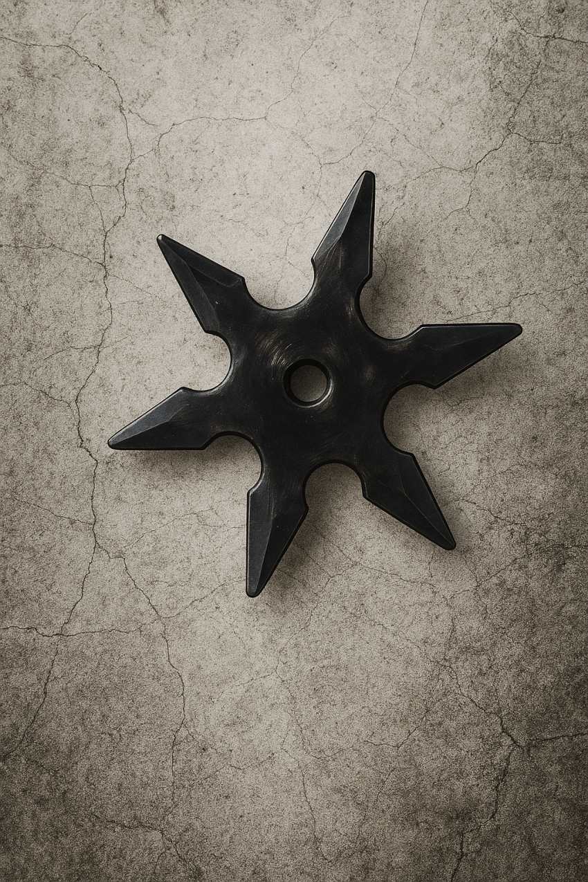 شوریکن پلاستیکی (ستاره پرتابی) یک بسته 5 تایی - یک بسته 5 تایی از شوریکن پلاستیکی برای تمرین هنرجویان عزیز نینجا کار کیفتش عالی و ساخت ایران